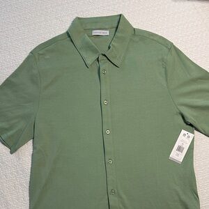 Geoffrey Bean Sage Green Casual Button Down Shirt